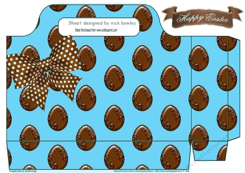 Easter Chocolate tote gift bag (blue))