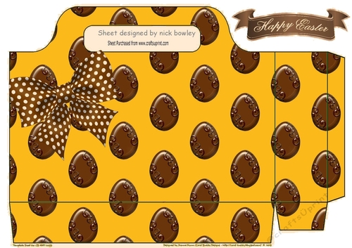 Easter Chocolate tote gift bag (gold))