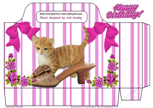 Kitty with shoe and pink roses gift tote bag