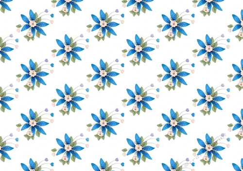 pretty blue flowers backing paper