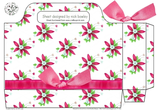 pretty pink flowers and border bow  gift tote bag