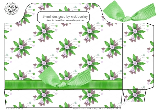 pretty green flowers and border bow  gift tote bag