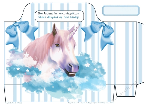 Beautiful unicorn with clouds tote gift bag