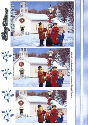 Vintage Carol Singers Pyramids