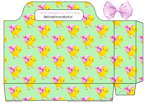 Easter yellow chick tote gift bag