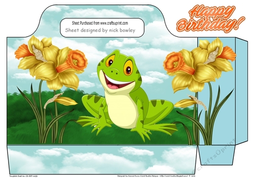 Cute frog with daffodils tote gift bag