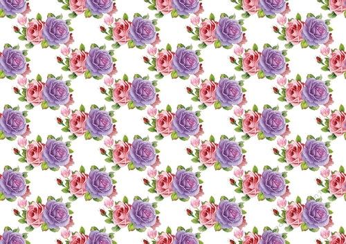 Pretty pink purple roses backing paper (small)