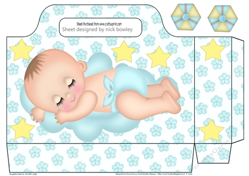 sweet baby boy sleeping on a cloud with stars tote gift bag