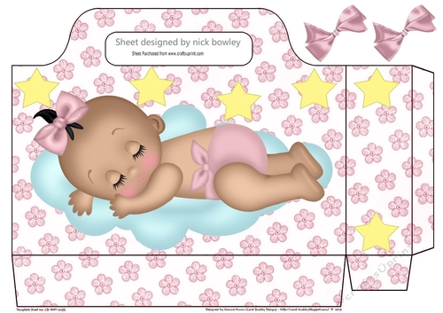 sweet ethnic origin baby girl sleeping on a cloud with stars tote gift bag