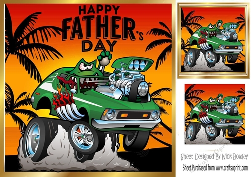 Green monster truck hot rod (FATHERS DAY) 8x8