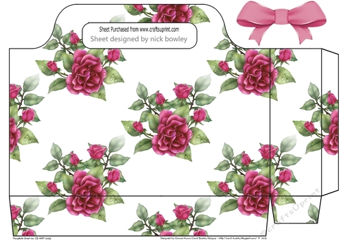 pretty pink roses with buds tote gift bag