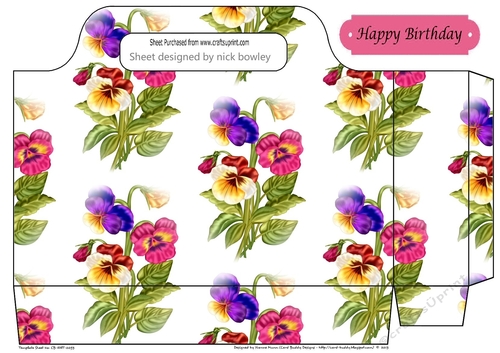 pretty coloured pansies tote gift bag