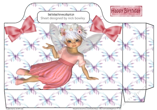 Pretty Faerie with butterflies and bows tote gift bag