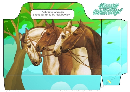 Lovely horses with trees tote gift bag