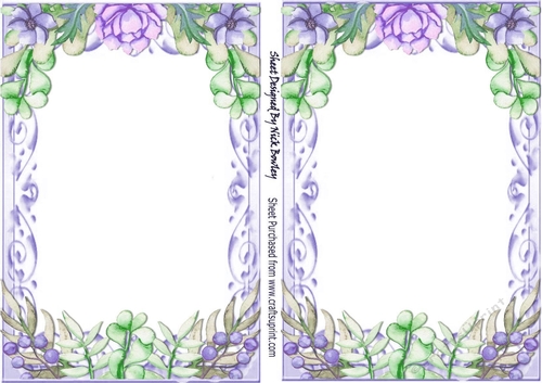  flower A5 Topper and insert (purple)