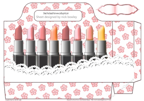 Shades of Lippy with lace and peach flower tote gift bag