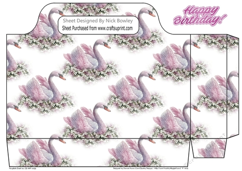 Pretty swan tote gift bag