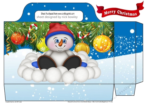 snowman with snowballs tote gift bag