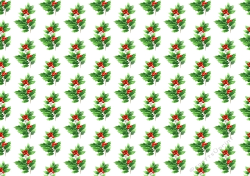 pretty holly and berry backing paper