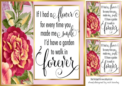 Pretty flowers/pretty verse window cards 8x8