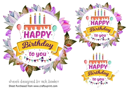 Birthday flower toppers