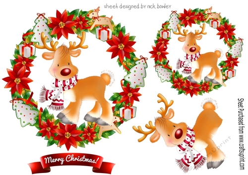 Lovely festive christmas toppers with reindeers
