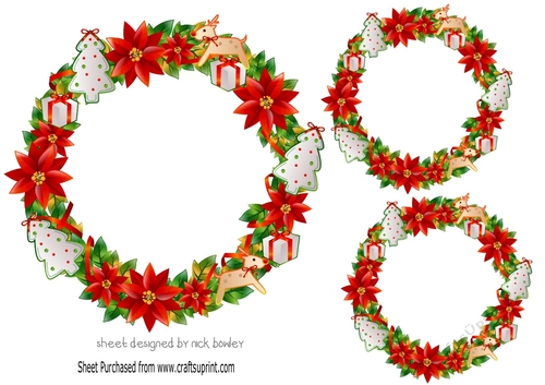 Lovely festive holly christmas toppers