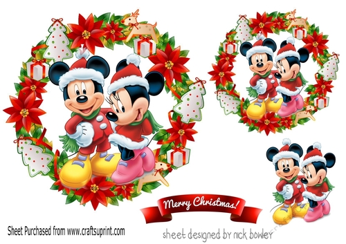 Lovely festive christmas toppers with christmas mice