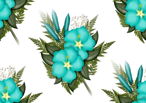 Pretty turq flower backing paper (big)