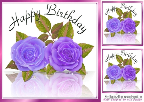 Simplicity! Reflection of Just Purple Roses 8X8