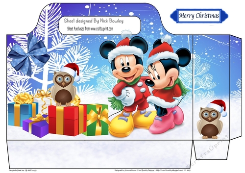 Mickey and minnie christmas tote bag
