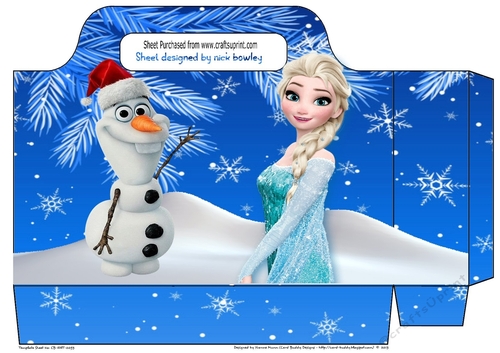 Elsa and Olaf snowman tote gift bag