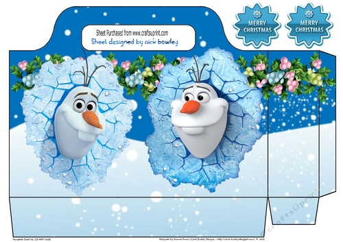 Cheeky Olaf snowman tote gift bag