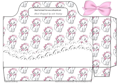  princess white kitty tote gift bag 