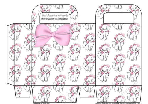 princess white kitty small gift bag
