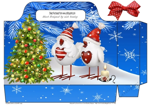 Cute Robins singing with christmas tree  tote gift bag