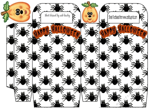 who likes spiders! Halloween small gift bag