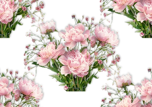 Pretty pink peonies backing paper (big)