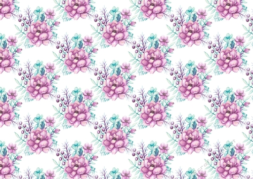 pretty watercolour pink peonies backing paper (small)