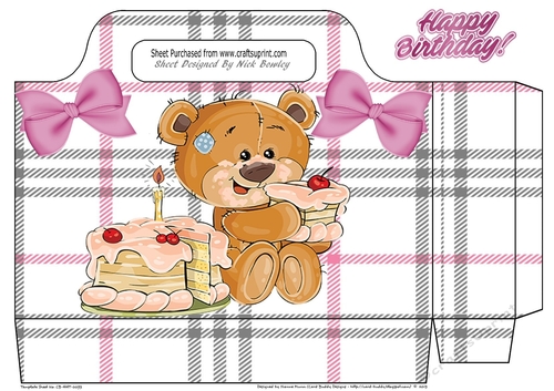 Cute teddy bear with birthday cake pink bows tote bag 