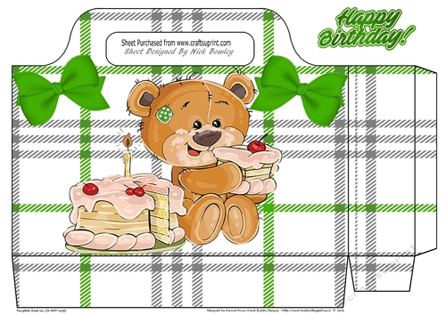 Cute teddy bear with birthday cake green bows tote bag