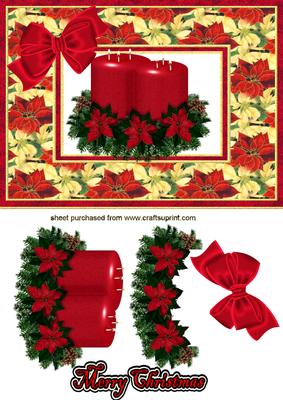 Red Candles, Red Poinsettias