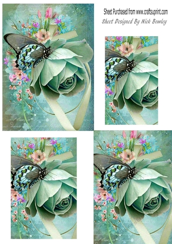 Pretty roses with butterfly pyramids
