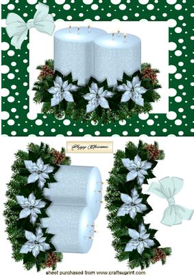 Lovely White Candle,white Poinsettias