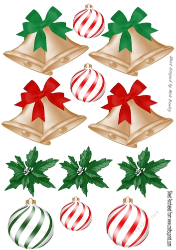 Lovely christmas embelishments cut outs (one)