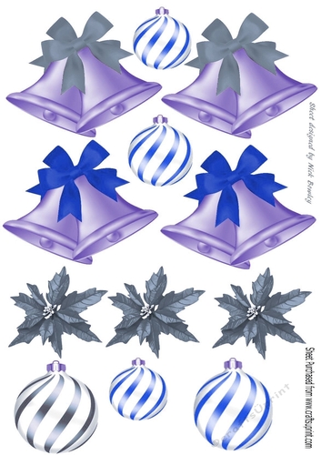 Lovely christmas embelishments cut outs (two)