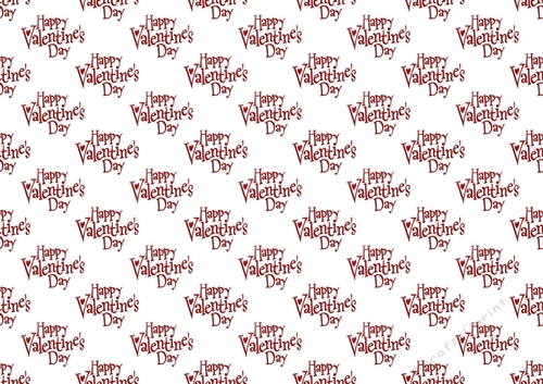 valentines red (Happy Valentines Day) Backing paper 