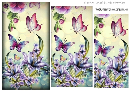 Pretty floral and butterflies garden pyramids