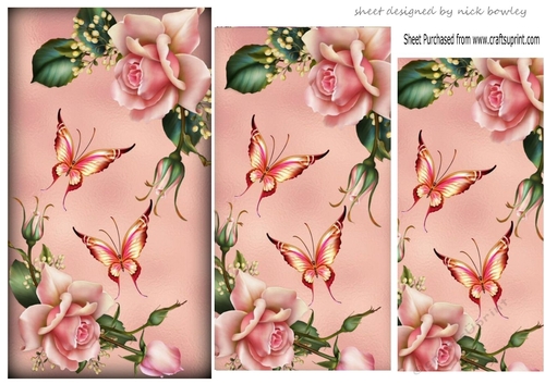 Pretty floral and butterflies garden pyramids