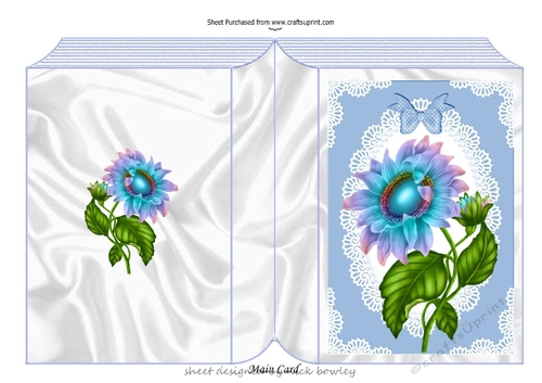 Pretty rainbow sunflower on lace folded book